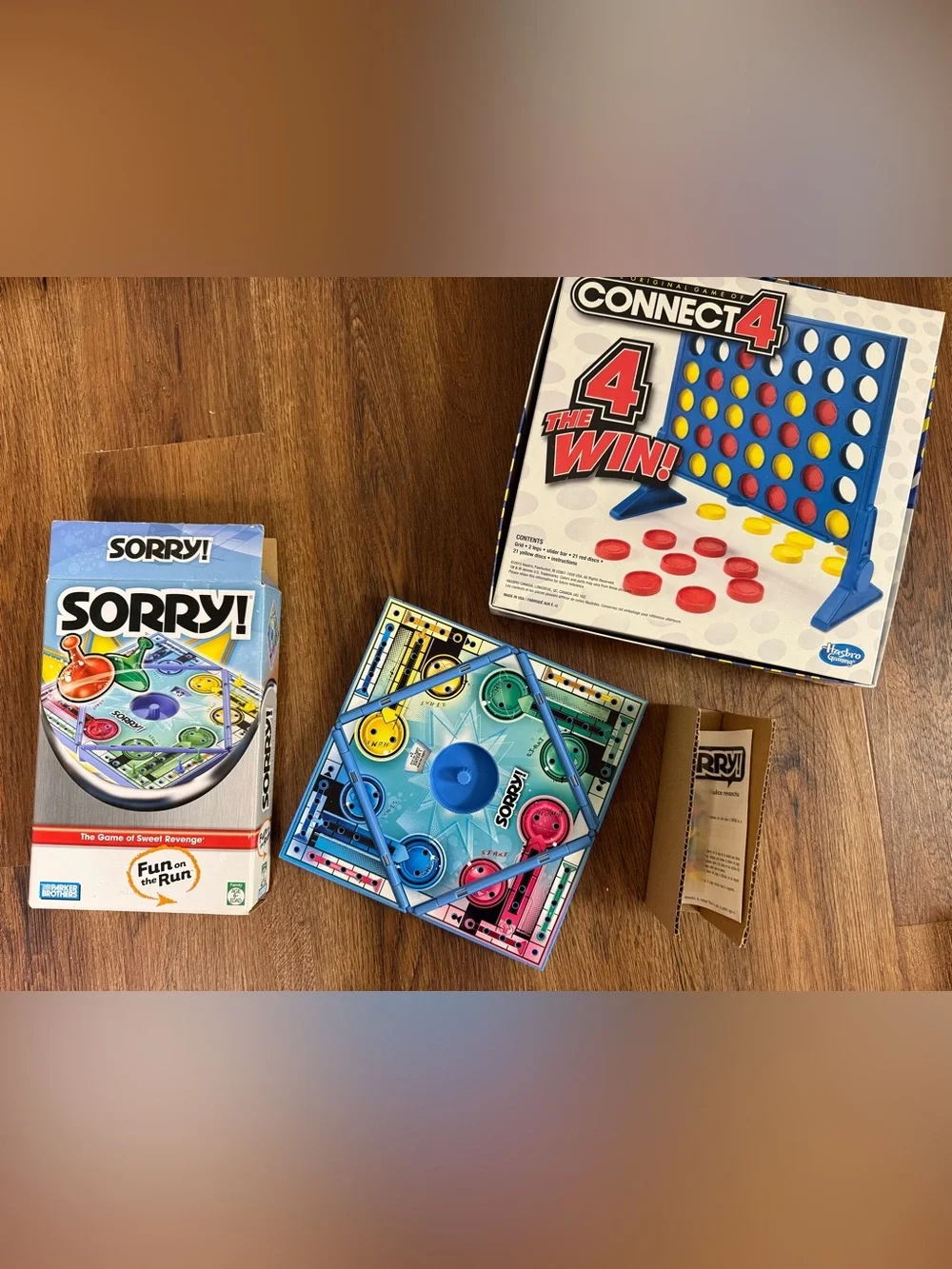 Sorry! (Travel size) & Connect 4 (regular)